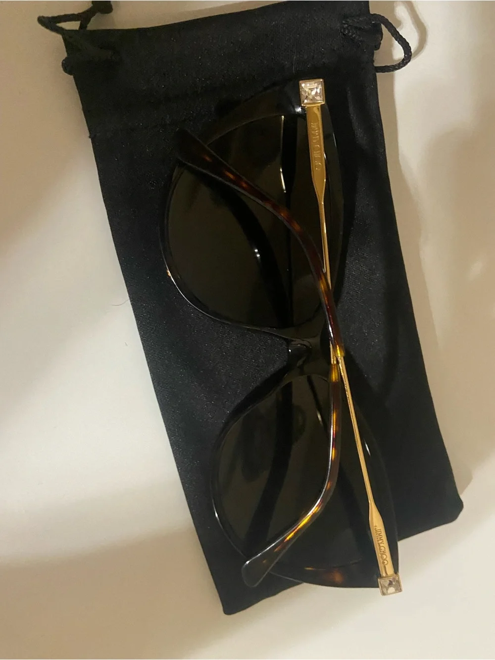 Jimmy Choo Sunglasses and Red Clear Lancome Cosmetic Travel makeup case